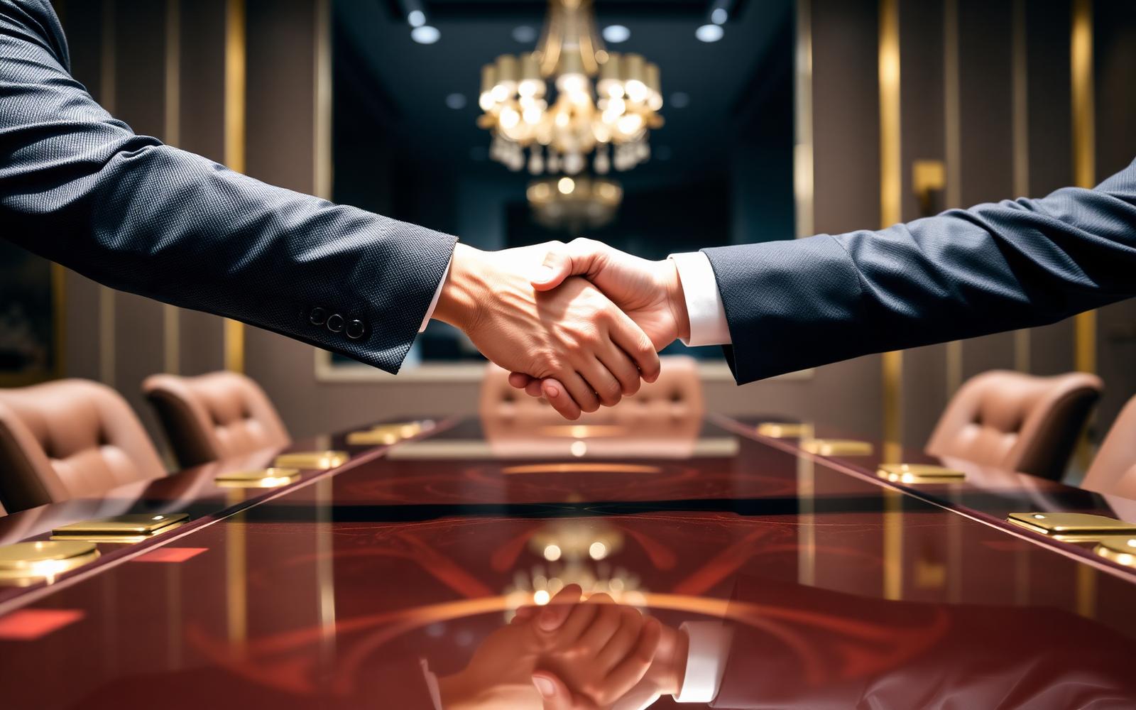 Strategic partnership handshake